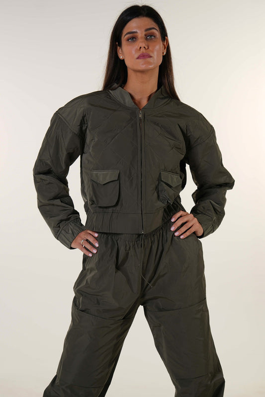 EDGY KHAKI JACKET  D1