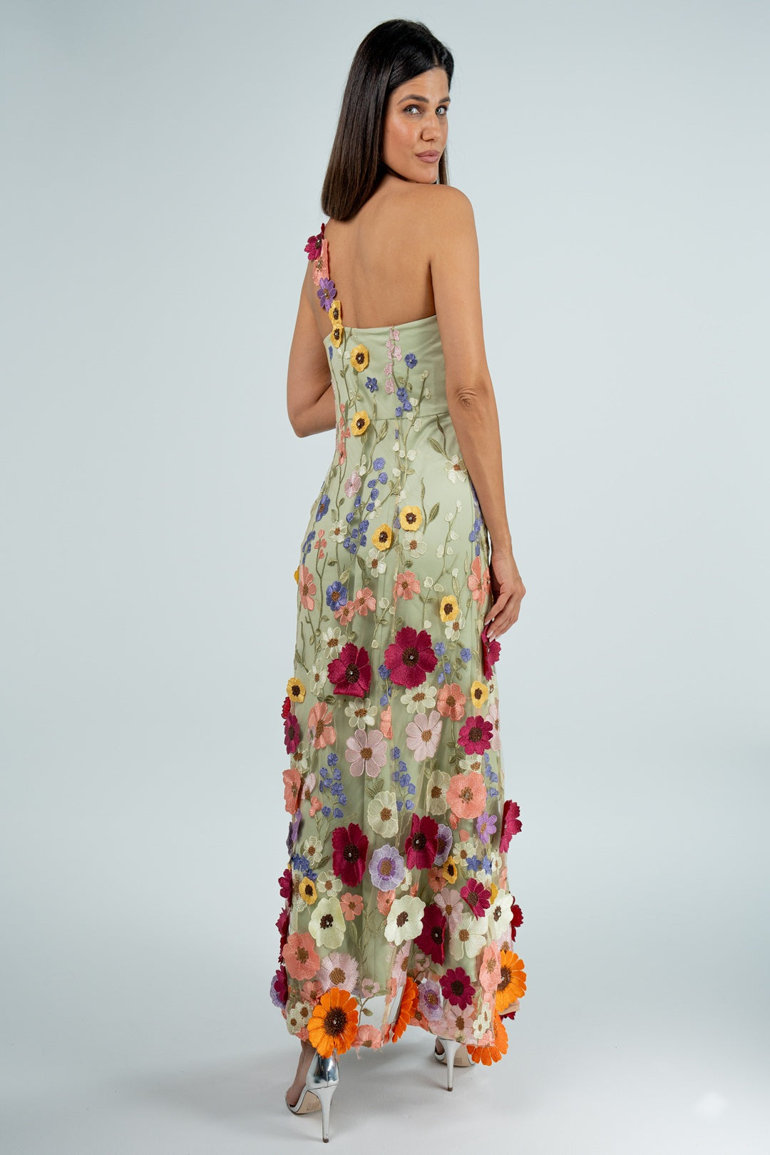 THE FLORA POP GREEN DRESS