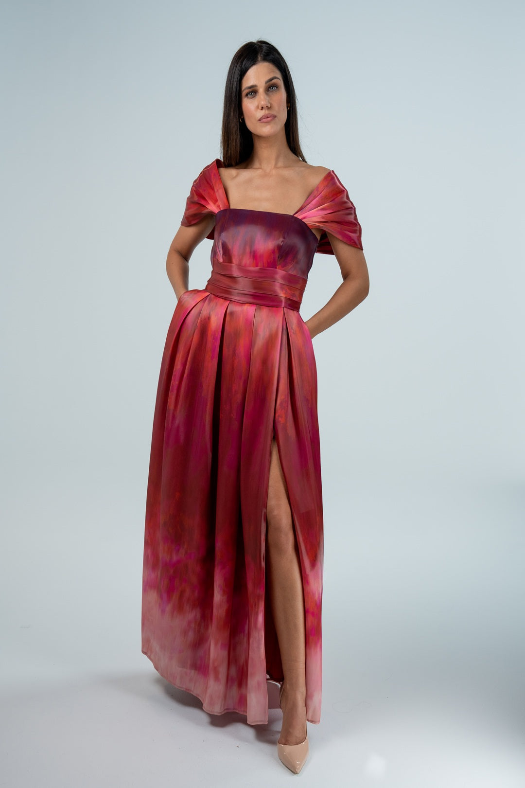 ROYAL OMBRÉ TAFFETA DRESS