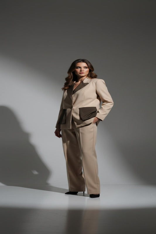 EDGY KHAKI/BEIGE JACKET D4